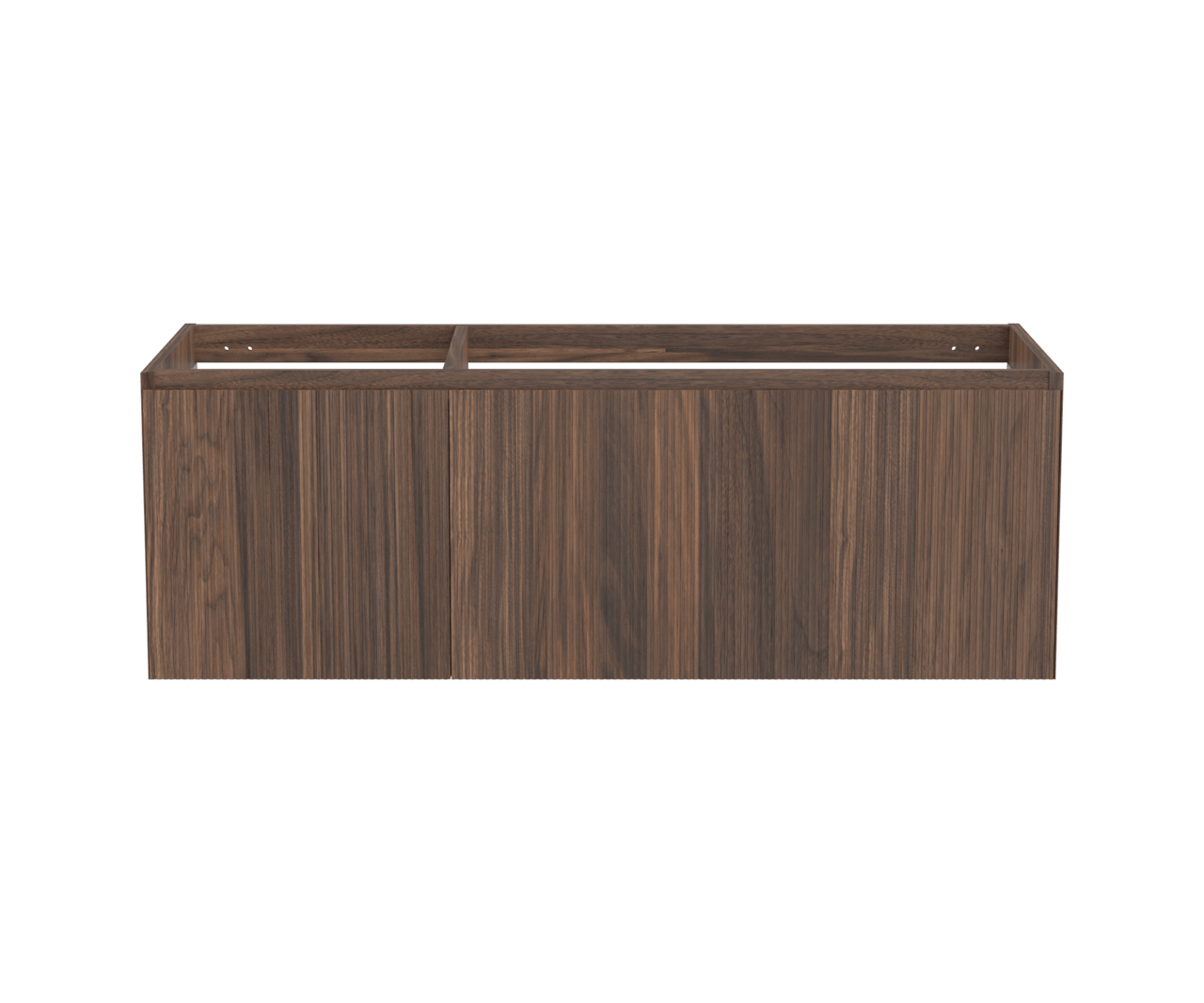 Balmani Fila meuble sous-vasque suspendu 135 x 55 cm asymétrique à droite plaqué noyer 4 tiroirs