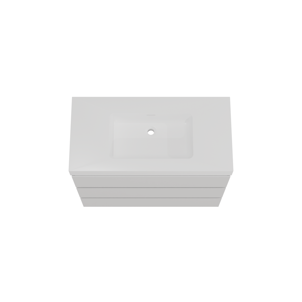 Storke Edge meuble salle de bains à poser 105 x 52 cm blanc mat avec Mata High plan simple en solid surface blanc mat