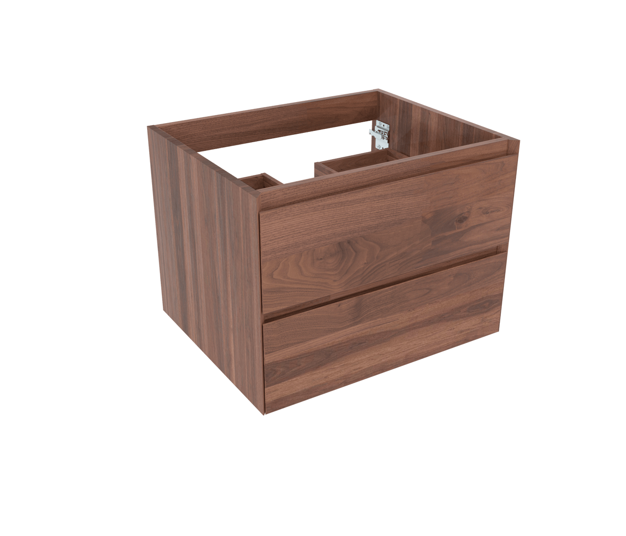 Balmani Mitra zwevende wastafelonderkast 67,5 x 55 cm Amerikaanse notelaar 2 lades