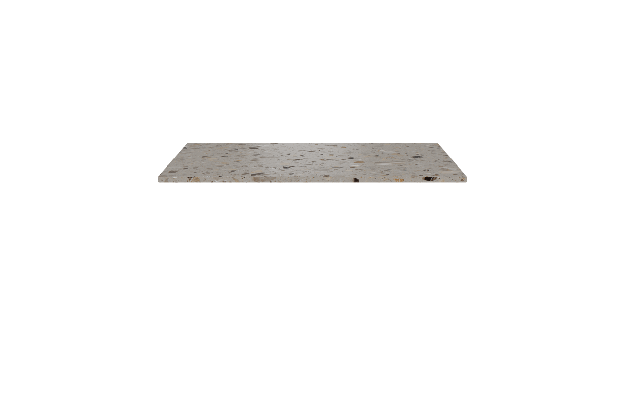 Balmani Stretto enkel wastafelblad greige terrazzo 90 x 55 cm