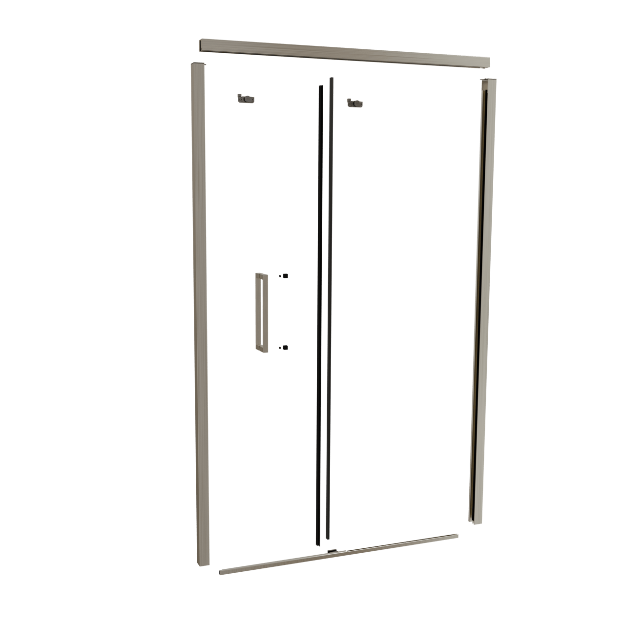 Balmani Senses Design 120 cm nis schuifdeur profielenset brushed coolmetal