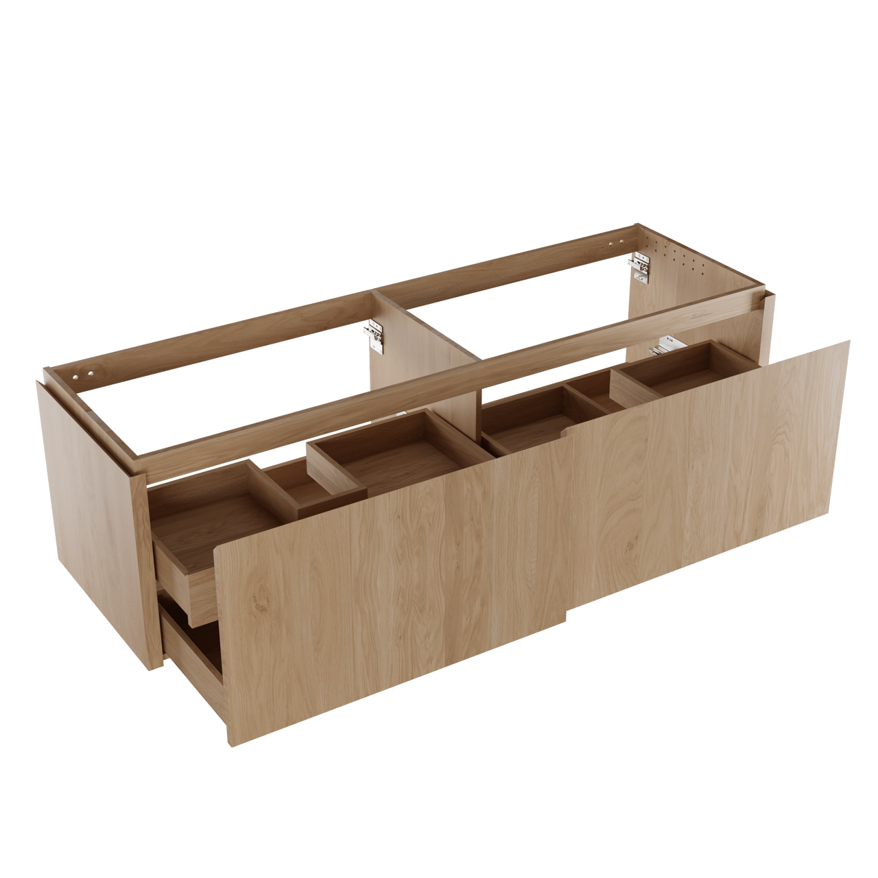 Balmani Eclips meuble sous-lavabo suspendu 180 x 55 cm Chêne naturelle 4 tiroirs