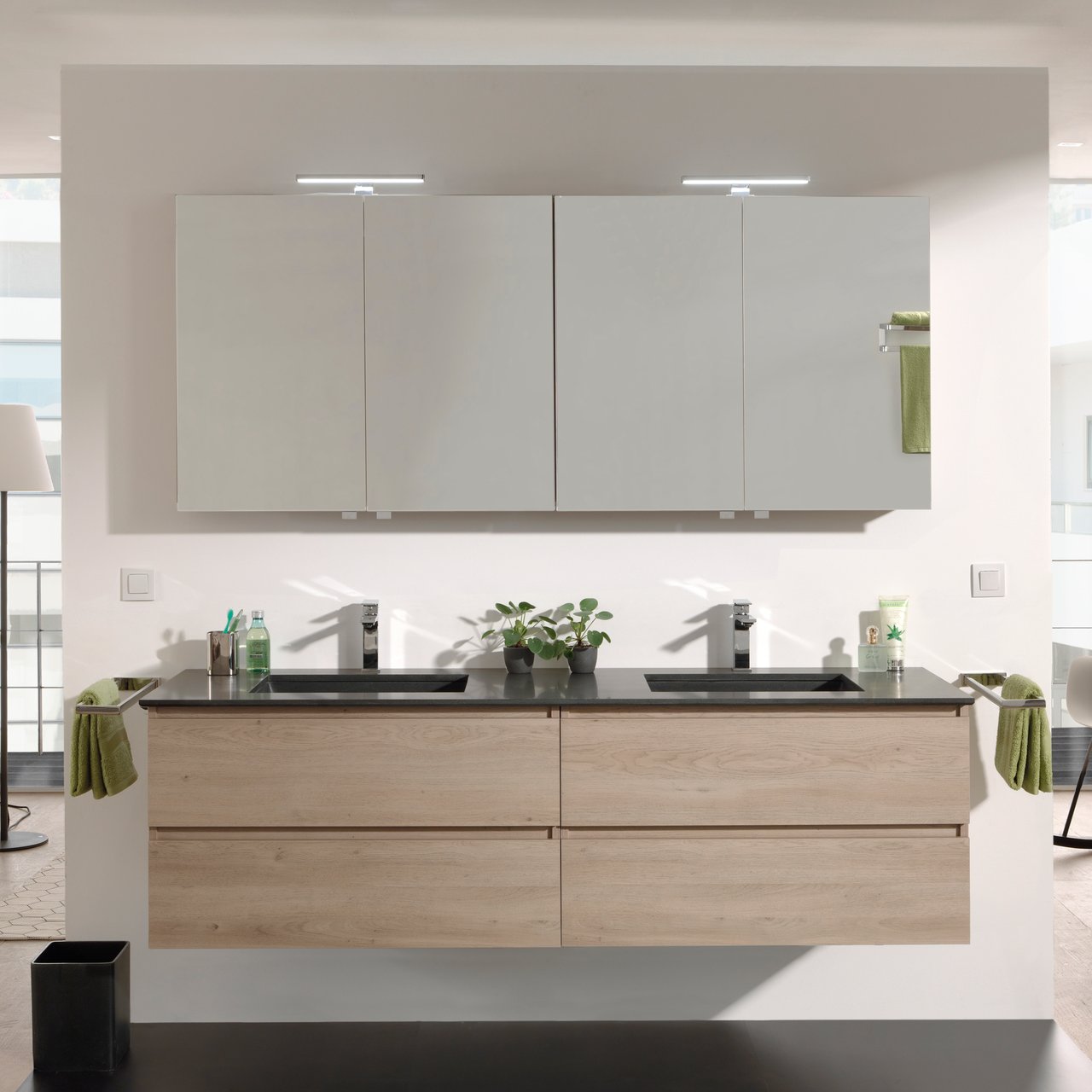 Balmani Cubico LED verlichting 30 cm chroom, 4100K