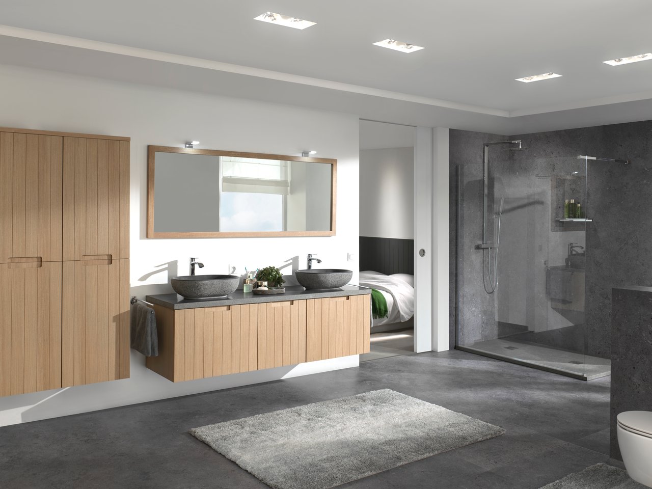 Balmani Legno rechthoekig badkamerspiegel 180 x 72 cm