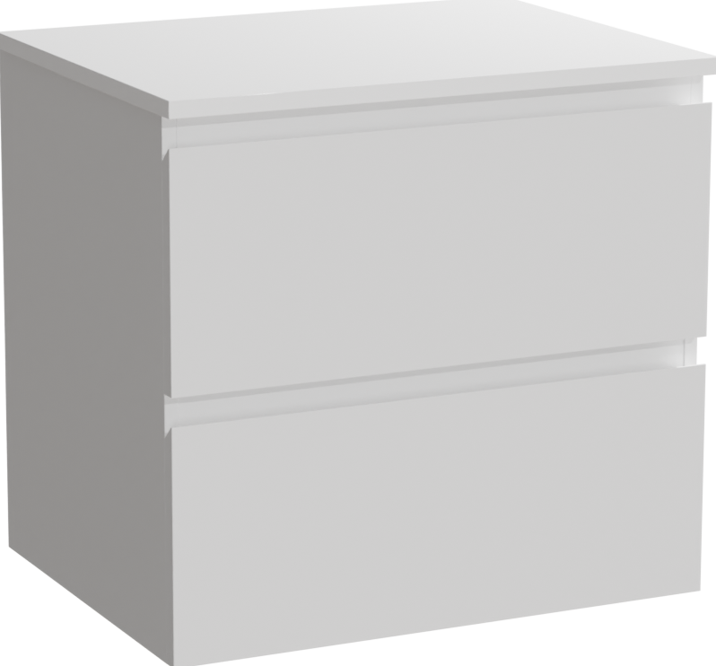 Linie Lado meuble salle de bains suspendu 60 x 46 cm blanc brillant avec Lado tablette simple en marbre composite blanc mat