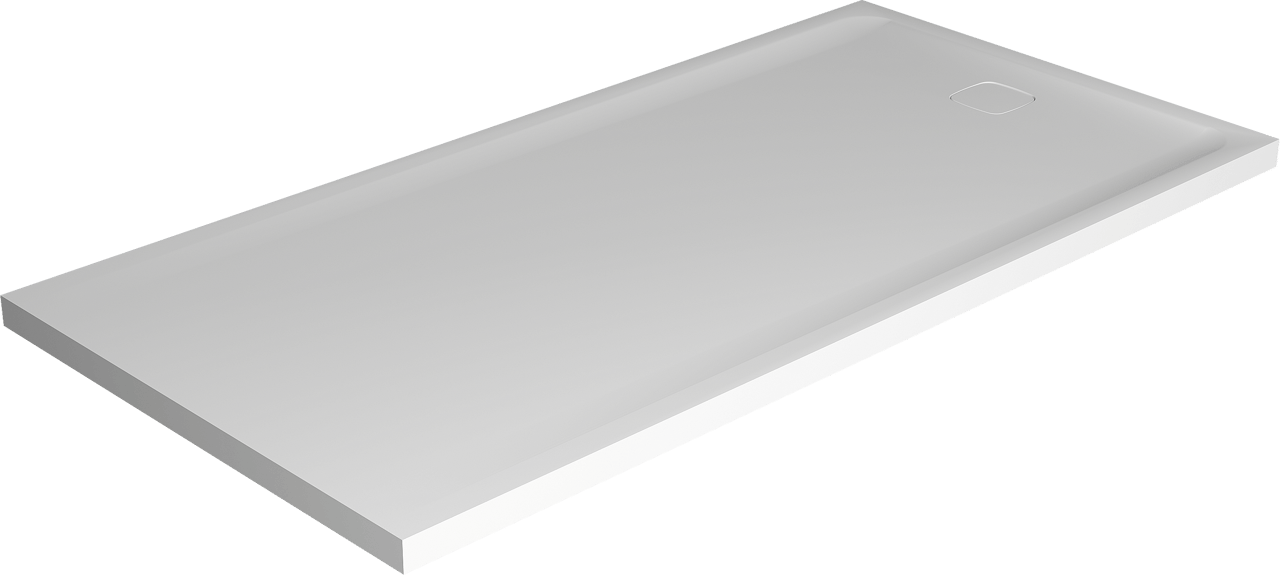 Balmani Bayou receveur de douche 180 x 90 cm solid surface blanc mat