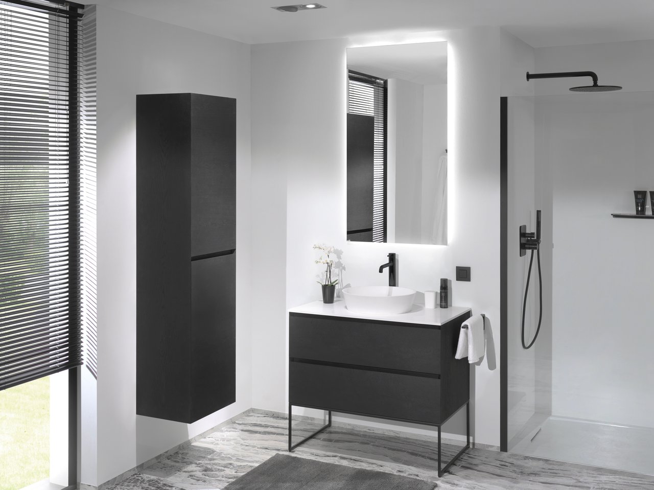 Balmani frame décorative noir mat 90 x 55 cm