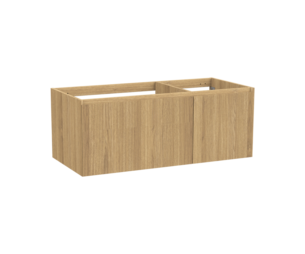 Balmani Fila meuble sous-lavabo suspendu 120 x 55 cm asymétrique gauche placage chêne naturel 4 tiroirs