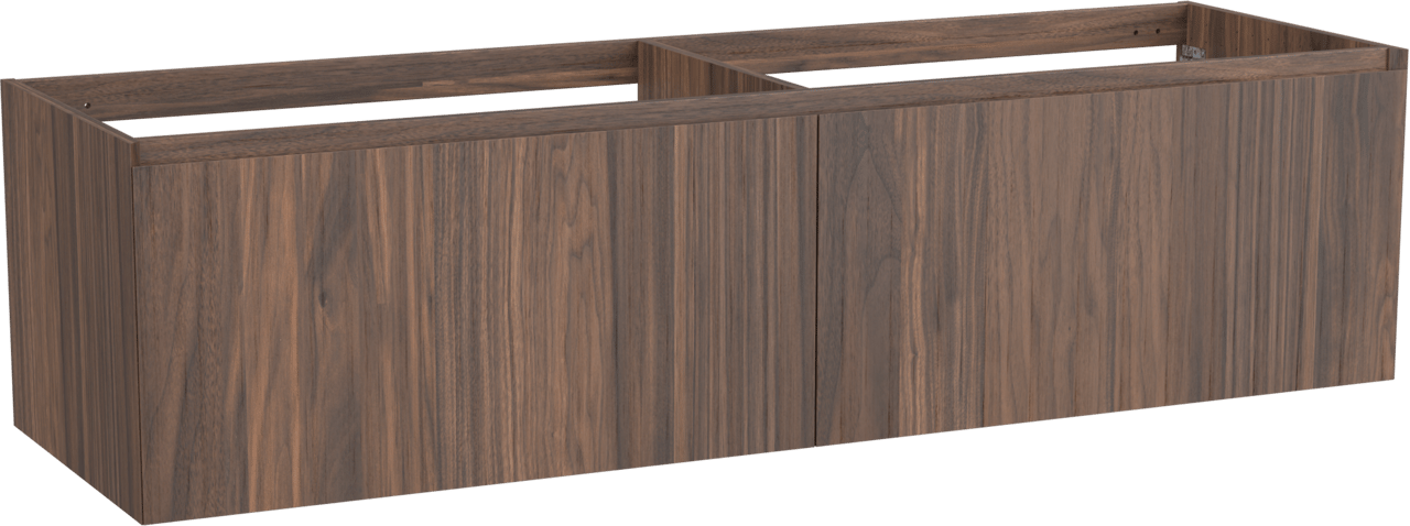 Balmani Idra zwevende wastafelonderkast 180 x 55 cm fineer notenhout 4 lades