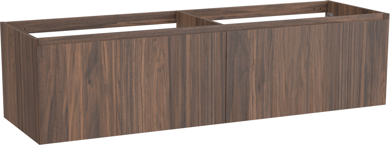 Balmani Idra meuble sous-lavabo suspendu 180 x 55 cm placage noyer 4 tiroirs