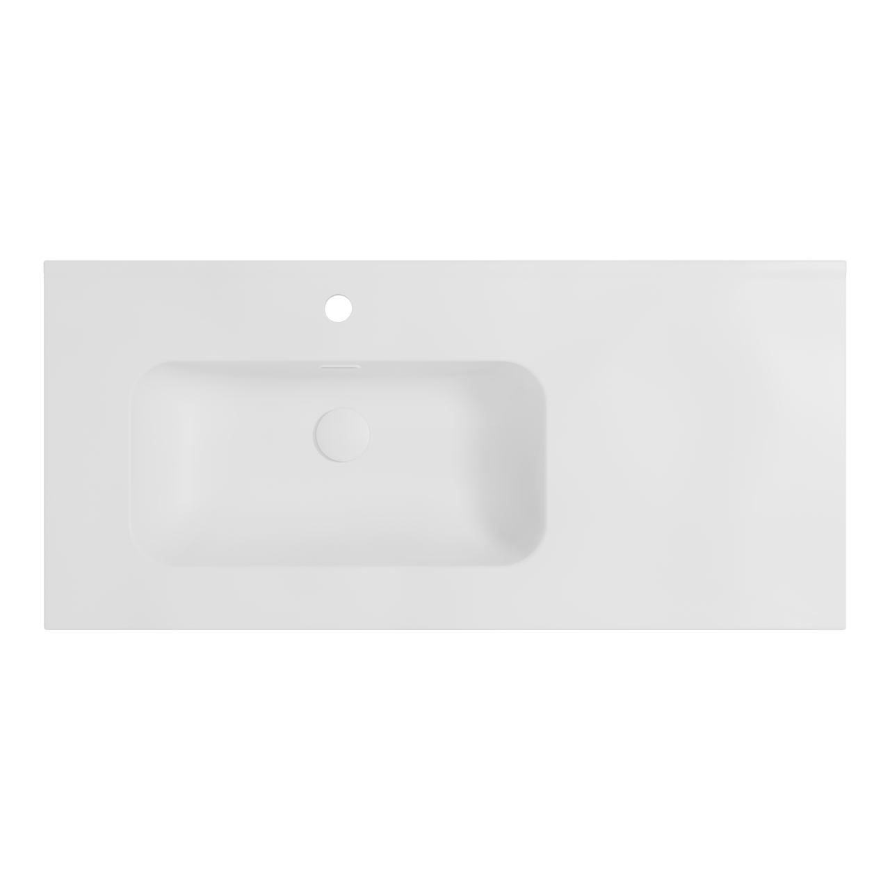 Balmani Nostra asymmetrisch linkse wastafel porselein mat wit 100 x 46 cm