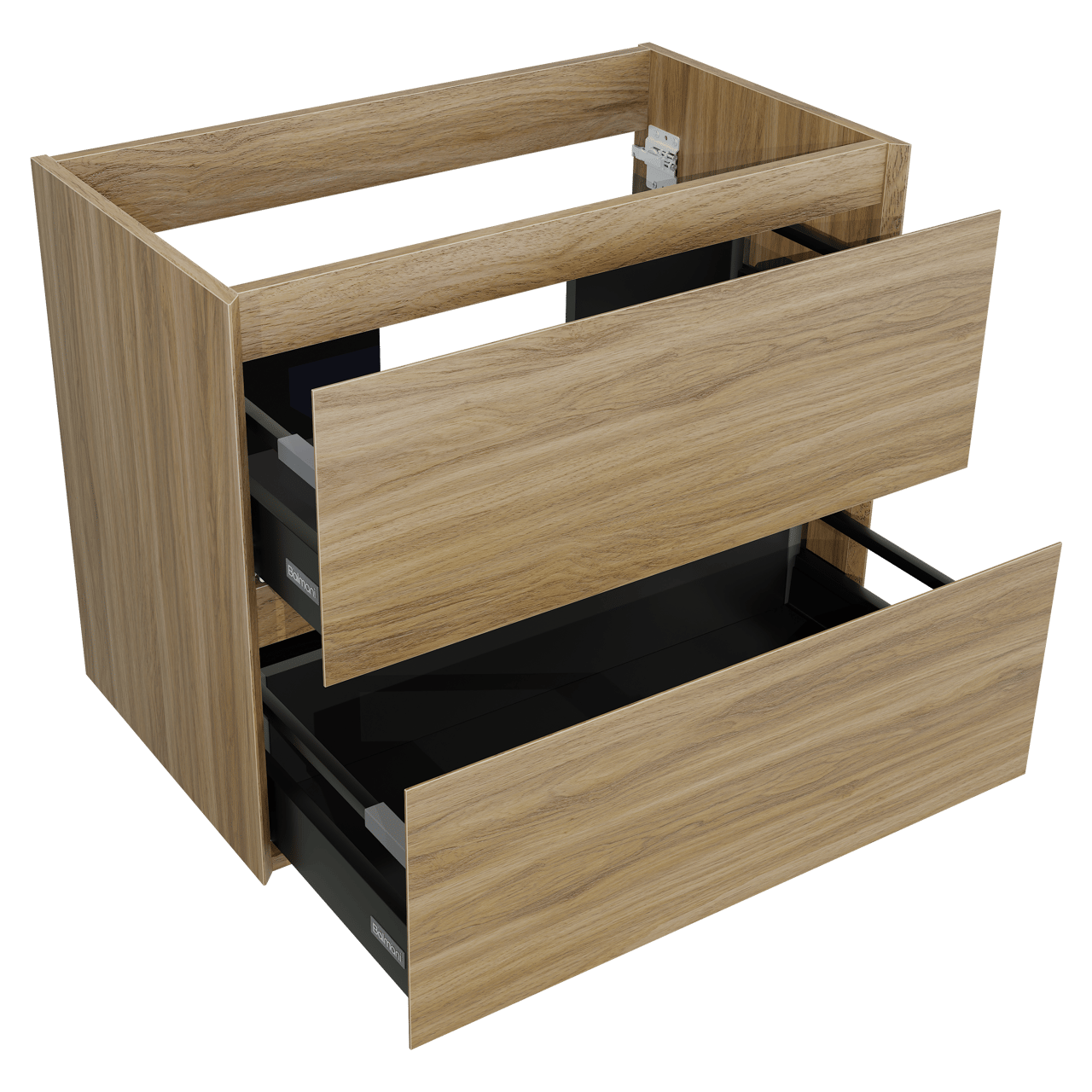 Balmani Mitra Compact meuble sous-vasque suspendu 80 x 46 cm chêne sauvage 2 tiroirs