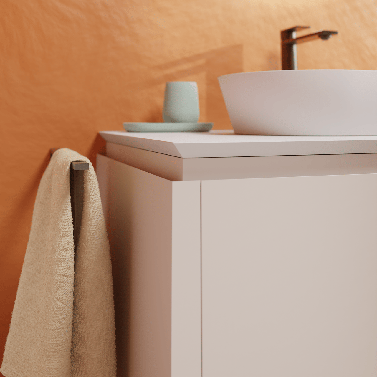 Blaufoss Noma Handtuchhalter, Brushed GunMetal, 41 cm