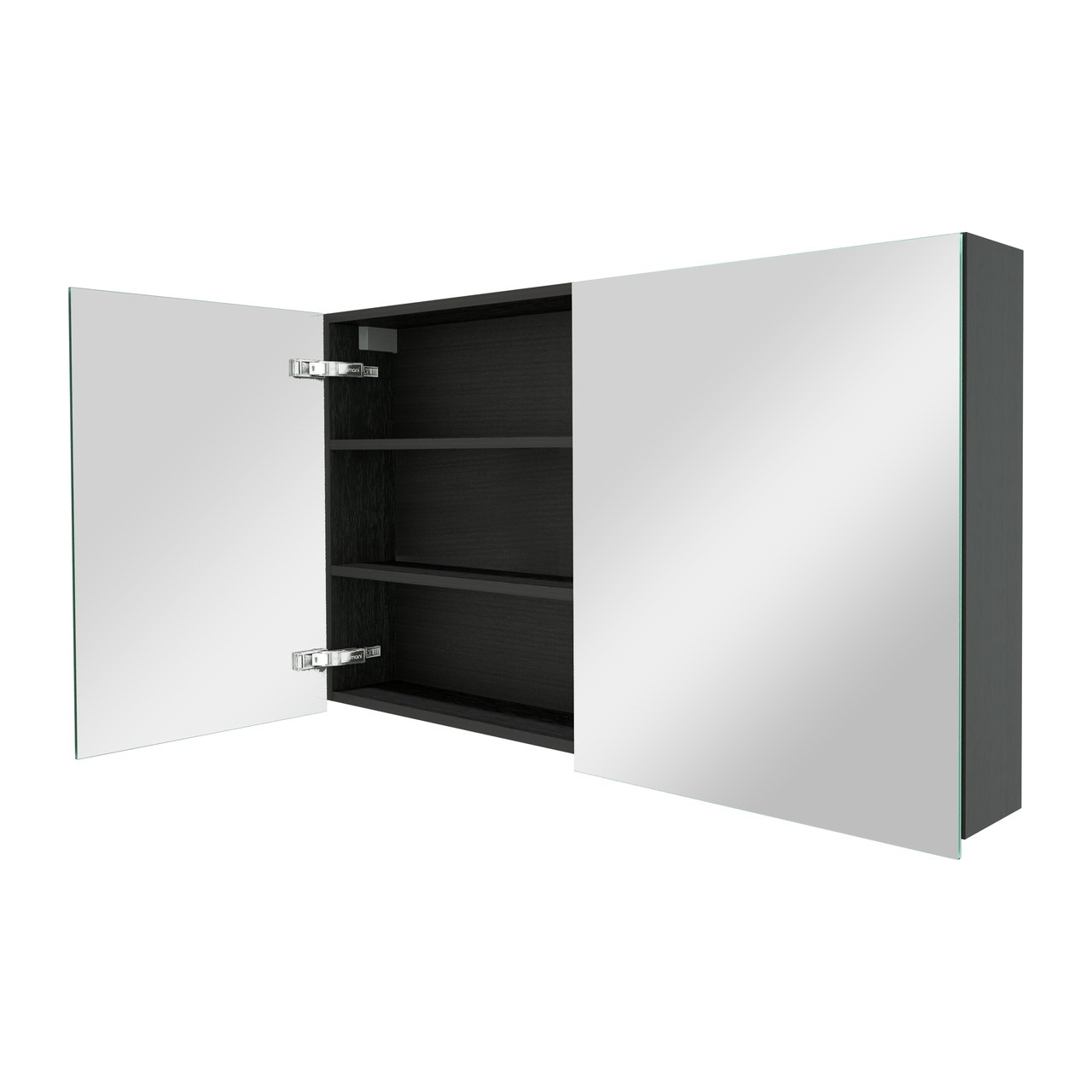 Balmani Lucida spiegelkast 120 x 72 cm zwarte eik