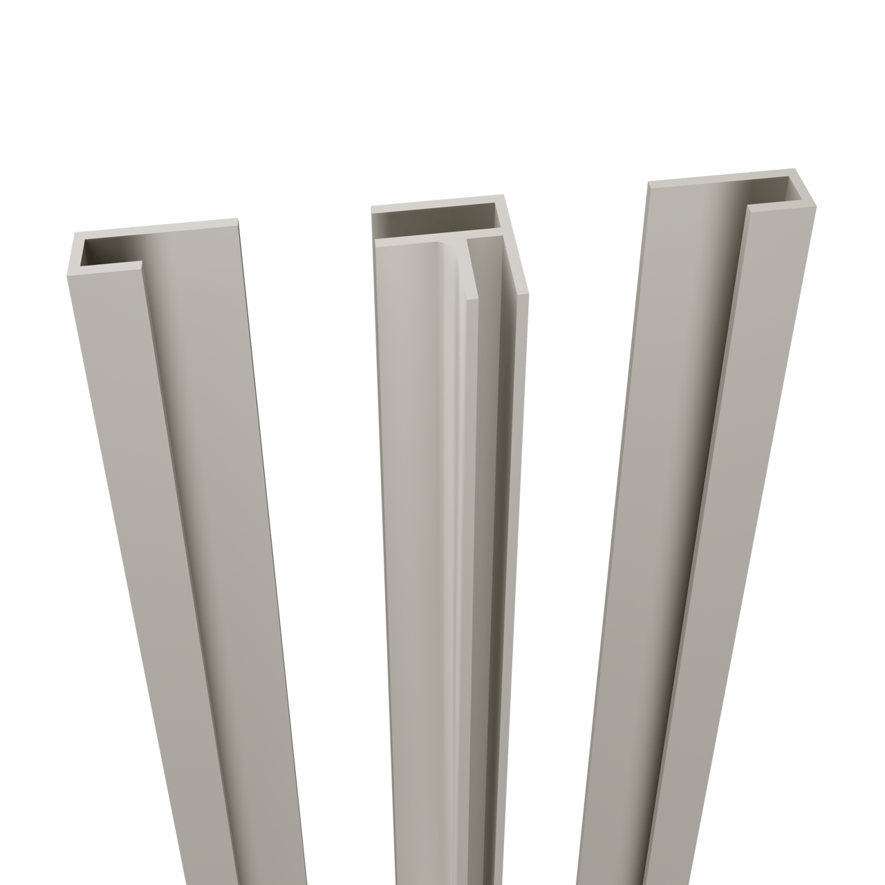 Linie Plato Eckprofil + Seitenprofile für Duschrückwand