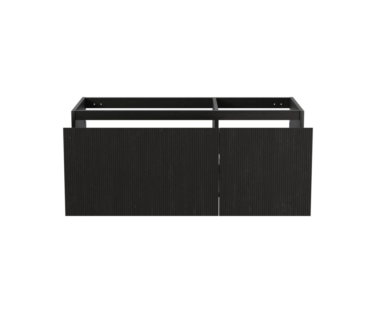 Balmani Fila meuble sous-vasque suspendu 120 x 55 cm asymétrique à gauche placage chêne noir 4 tiroirs