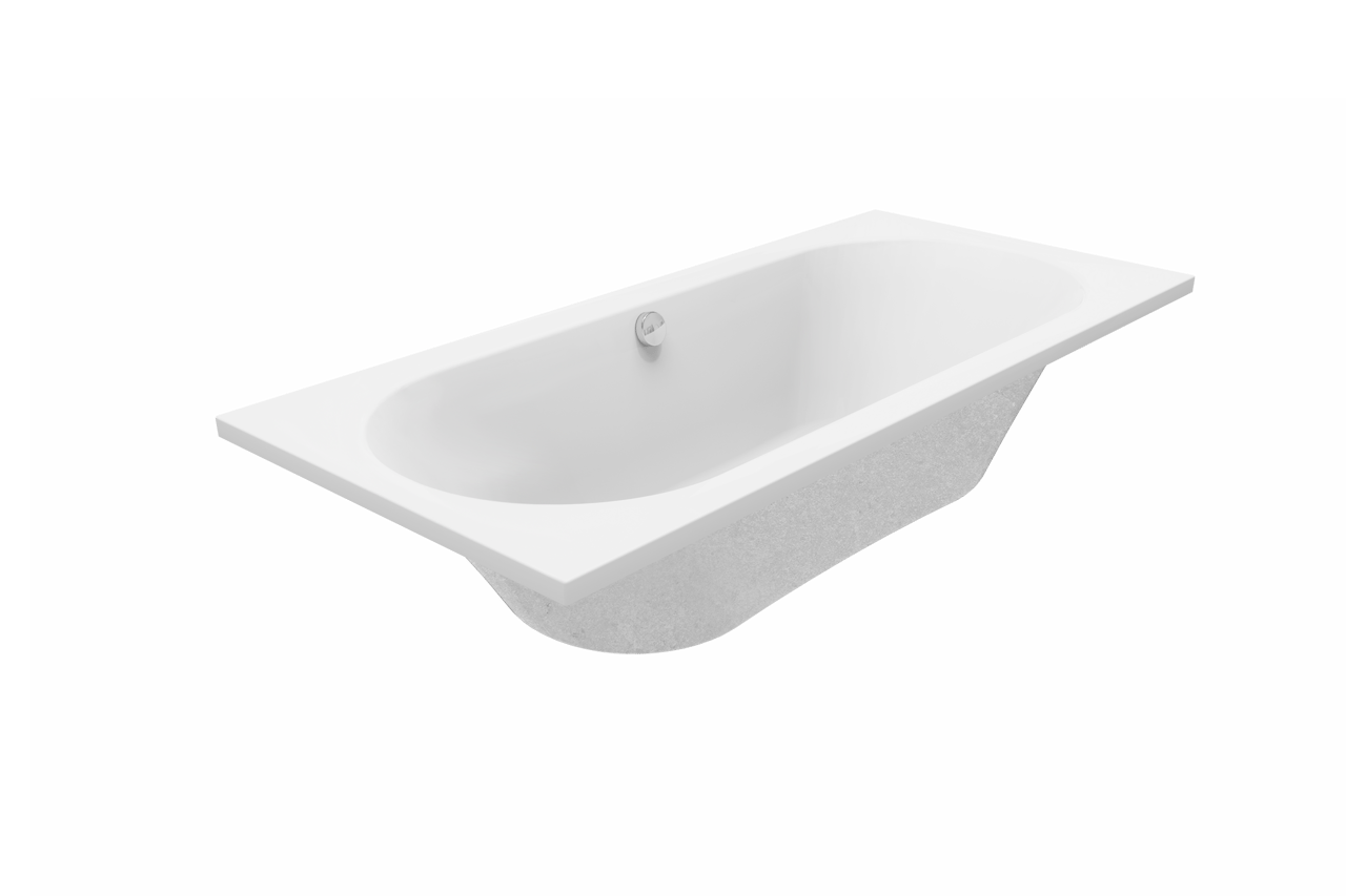 Luca Varess Rosala baignoire encastrable duo 180 x 80 cm acrylique blanc mat