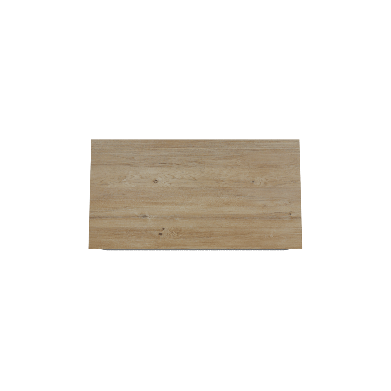 Storke Ribs hängendes Möbelstück Set: 100 x 52 cm, Schwarze Eiche, mit Panton Einzel Waschtischplatte, Melamin, Rohe Eiche, Vertikale asymmetrische gerade Rippe