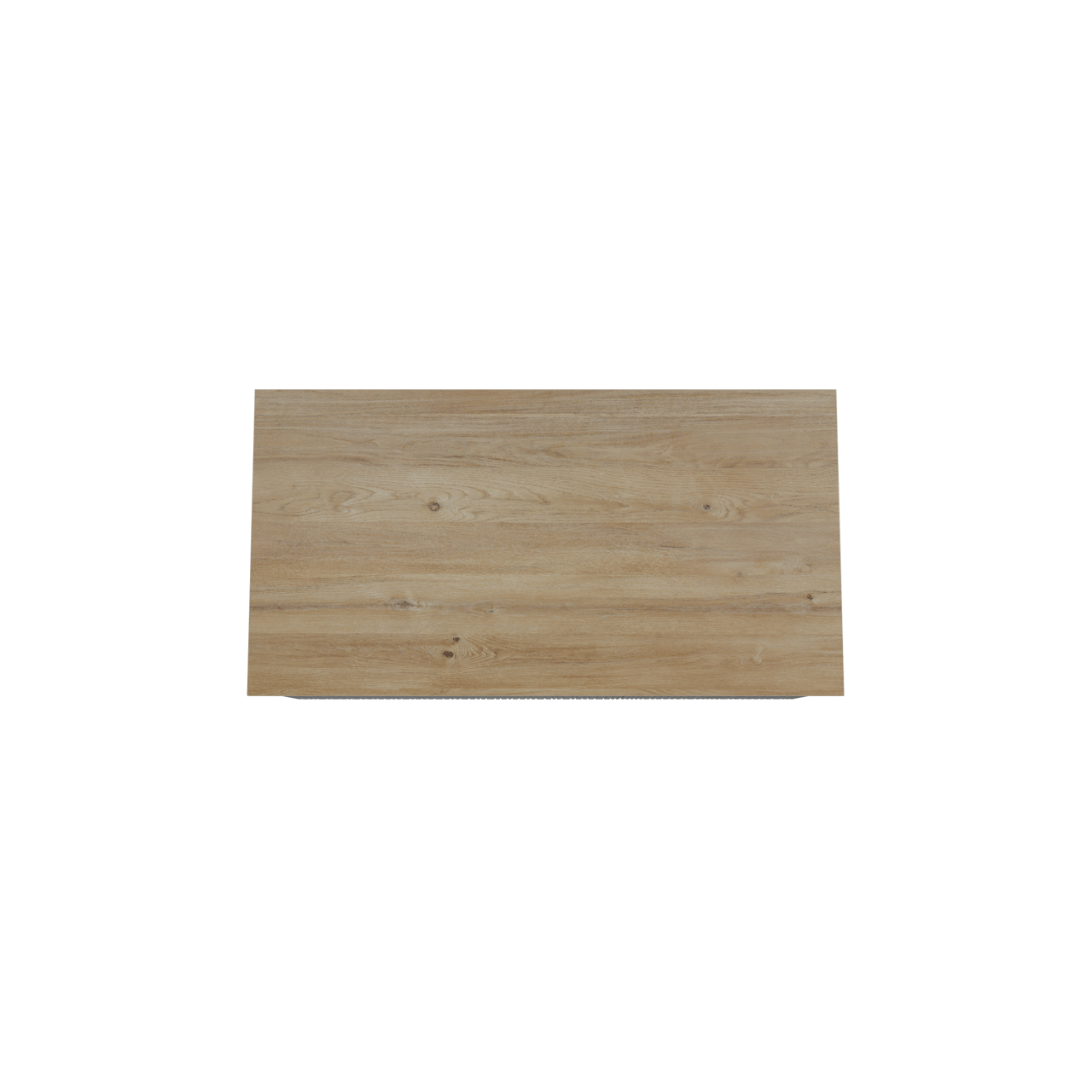 Storke Ribs zwevend badkamermeubel 100 x 52 cm zwarte eik met Panton enkel tablet in melamine ruwe eik, Verticale asymmetrische rechte ribbel