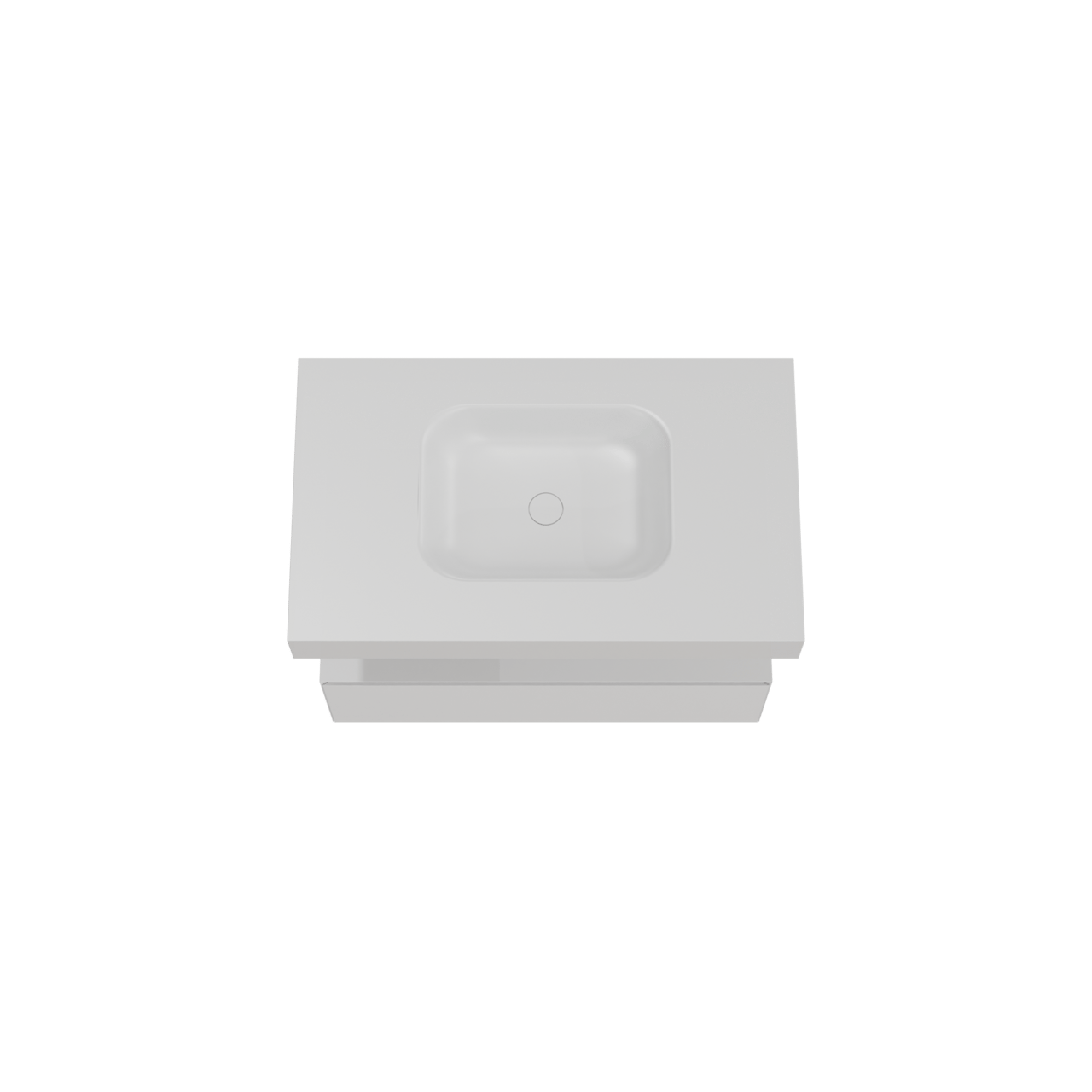 Balmani Mitra Elements zwevend badmeubel 90 x 55 cm mat wit met Arcato enkele wastafel in solid surface mat wit