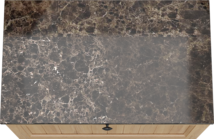 Balmani Lemon zwevend badkamermeubel 90 x 55 cm, fineer natuur eik met Stretto enkel tablet in dark emperador