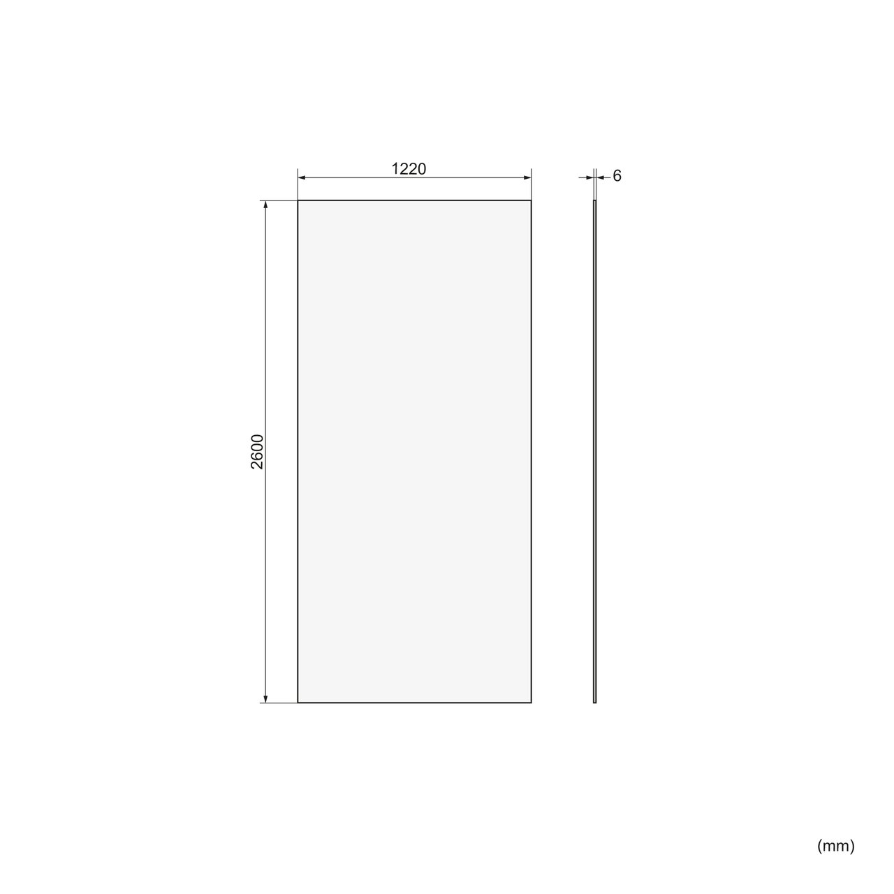 Balmani Piatto panneau mural de douche 120 x 260 cm Solid Surface blanc mat