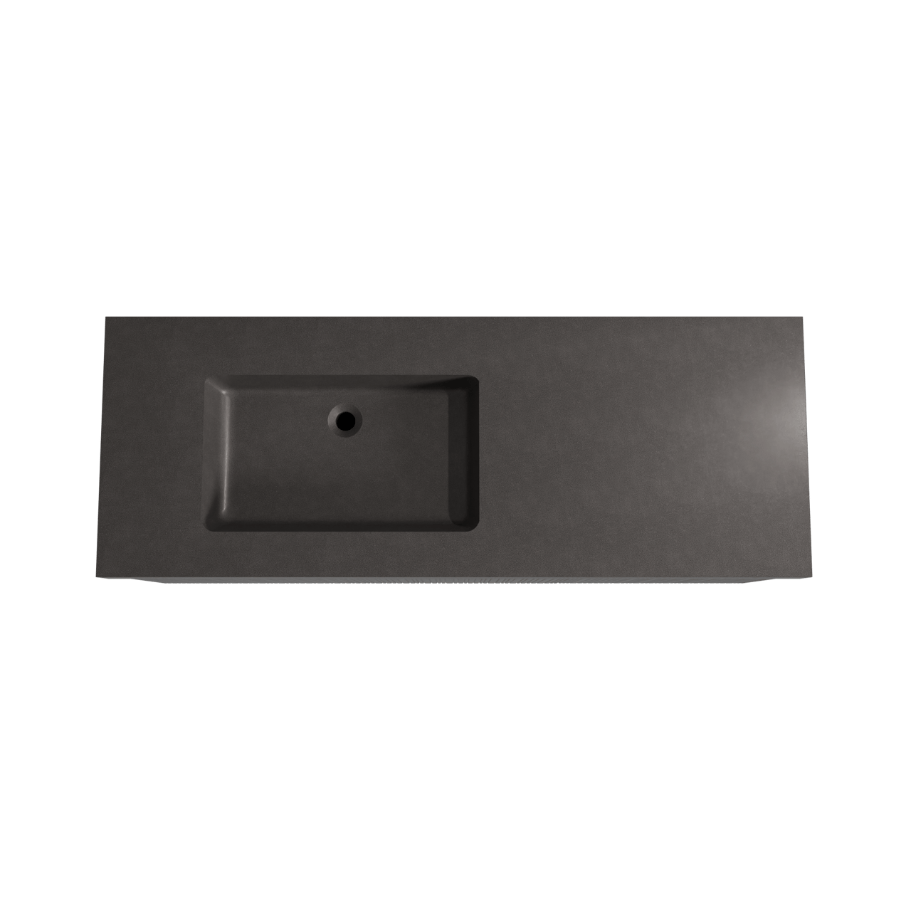 Storke Ribs hängendes Möbelstück Set: 140 x 52 cm, Schwarze Eiche, mit Scuro High Waschtisch links, Quarz, Schwarz matt, Vertikale asymmetrische gerade Rippe