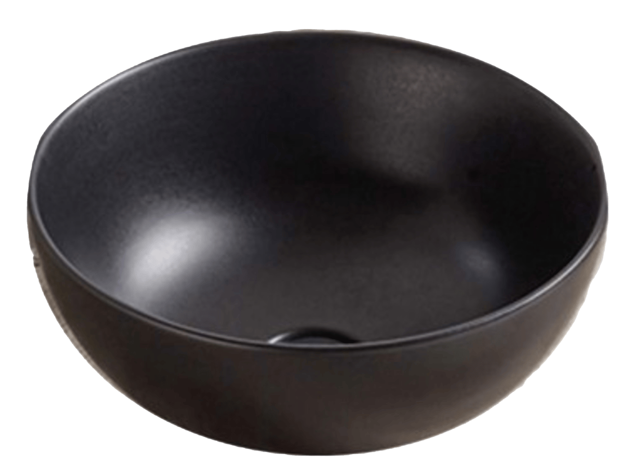 Luca Varess Supra vasque à poser porcelaine Noir Mat rond Ø 36 cm