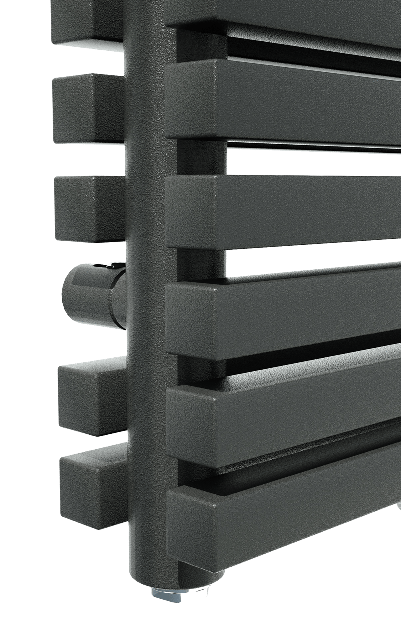 Vipera Vesuvio dubbele handdoekradiator 50 x 180 cm centrale verwarming mat zwart zij- en middenaansluiting 1799W