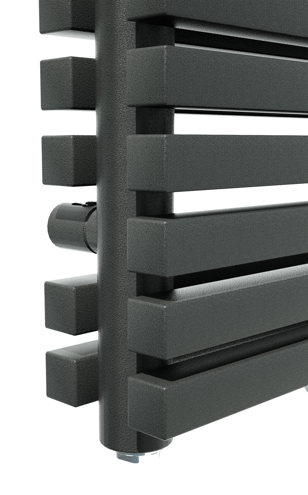 Vipera Vesuvio dubbele handdoekradiator 60 x 180 cm elektrische verwarming mat zwart zij- en middenaansluiting 1500W, weerstand inbegrepen