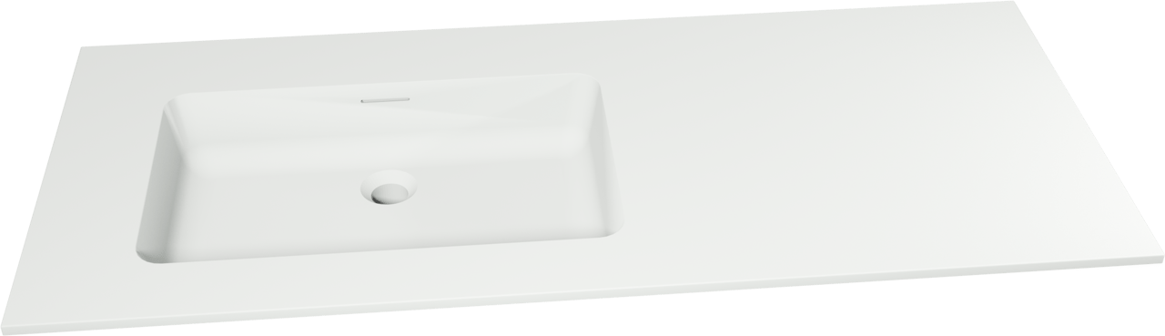 Storke Mata Waschtisch, links, Solid Surface matt, 120 x 52 cm, Schrankkombination 45 cm