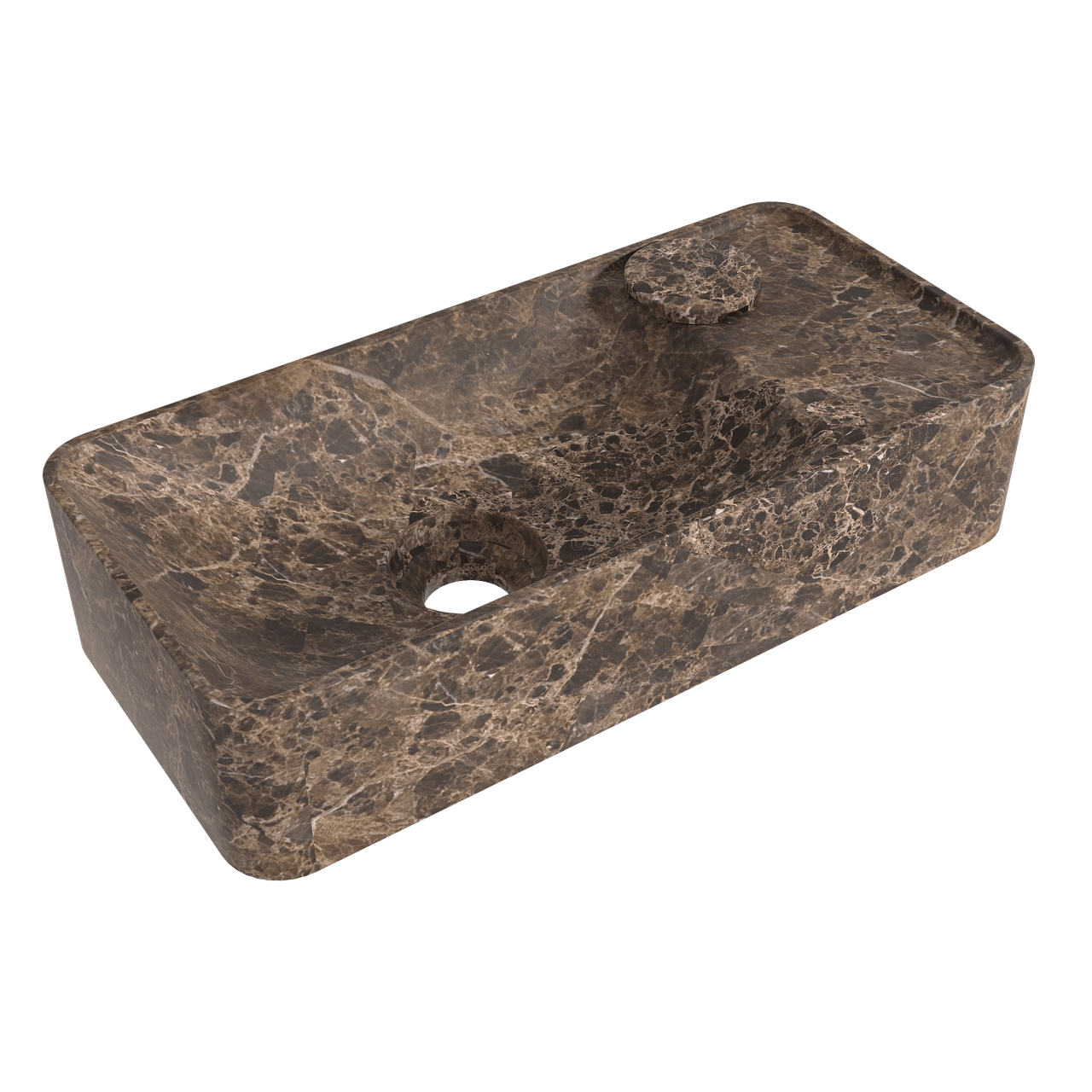 Balmani Fara handenwasser 42 x 22 cm Dark Emperador Marmer