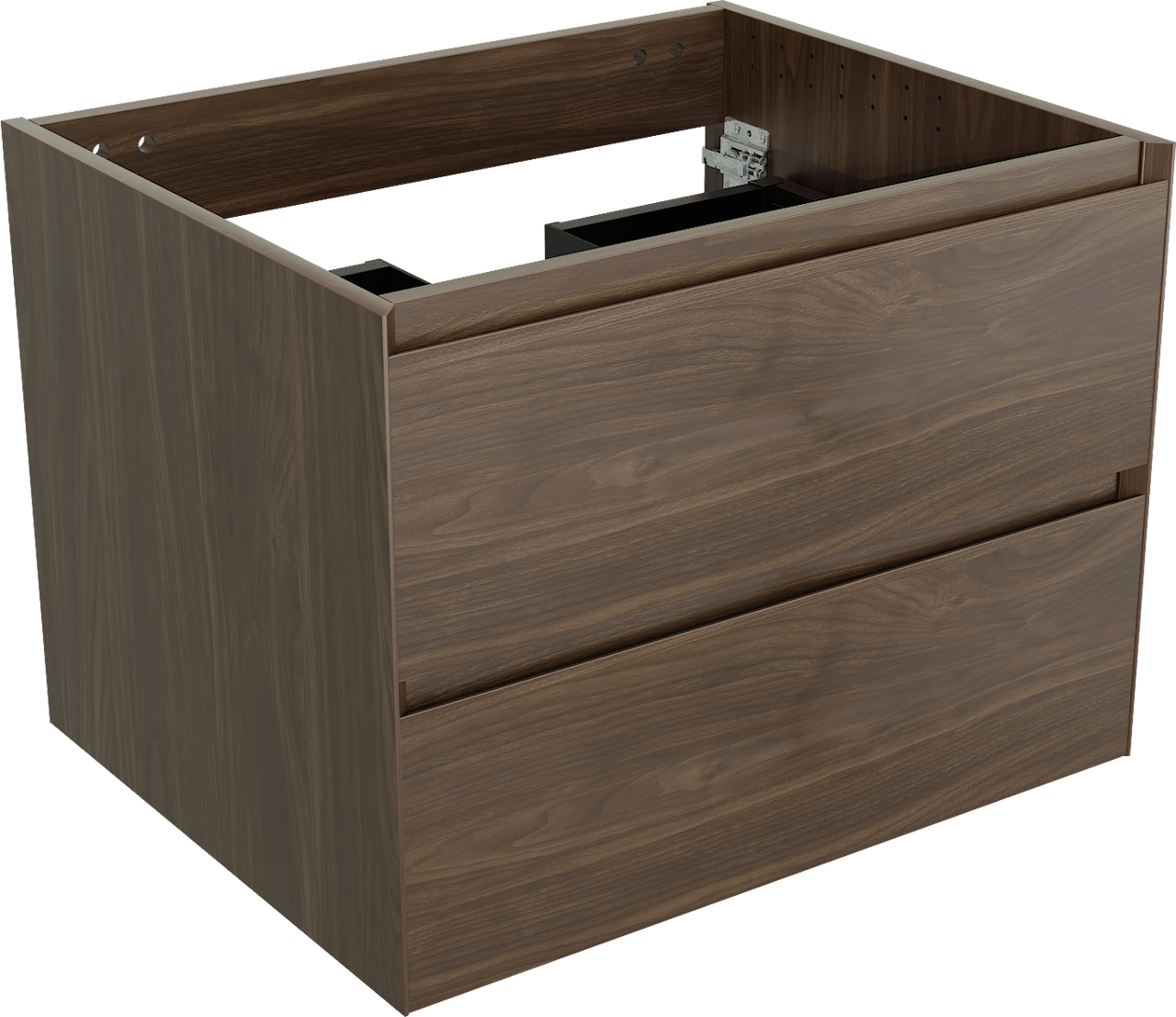 Balmani Mitra meuble sous-lavabo suspendu 67,5 x 55 cm noyer américain 2 tiroirs