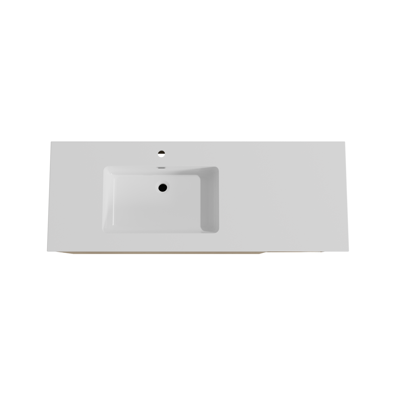 Storke Edge zwevend badmeubel 140 x 52 cm ruw eiken met Diva asymmetrisch linkse wastafel in composietmarmer hoogglans wit