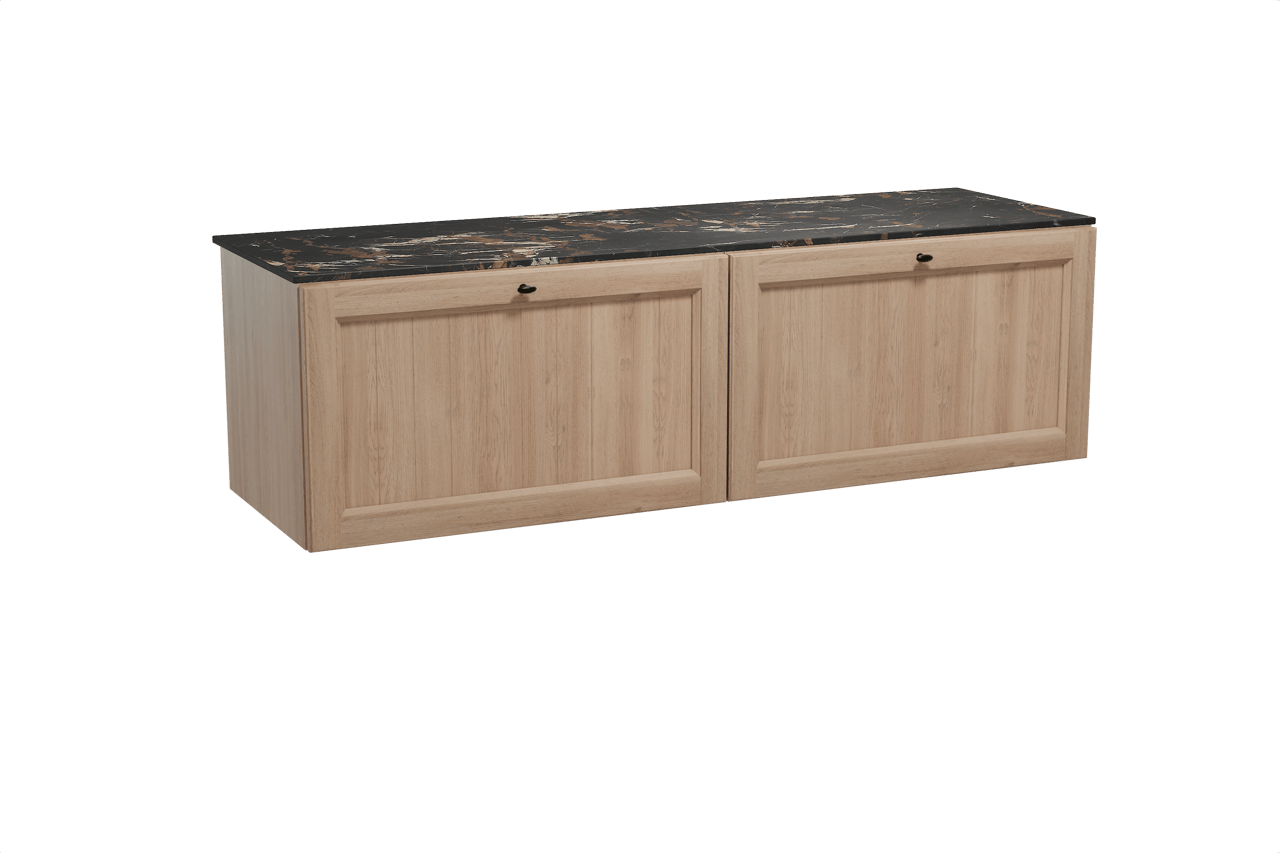 Balmani Lemon Badmöbel mit Stretto Waschtischplatte für Aufsatzwaschbecken