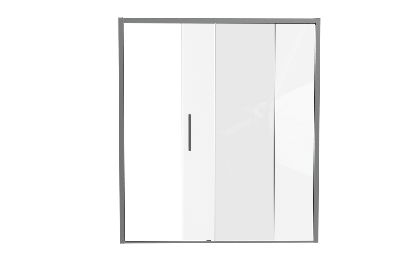 Luca Varess Senses douche schuifdeur 180 x 200 cm helder glas glanzend chroom profiel