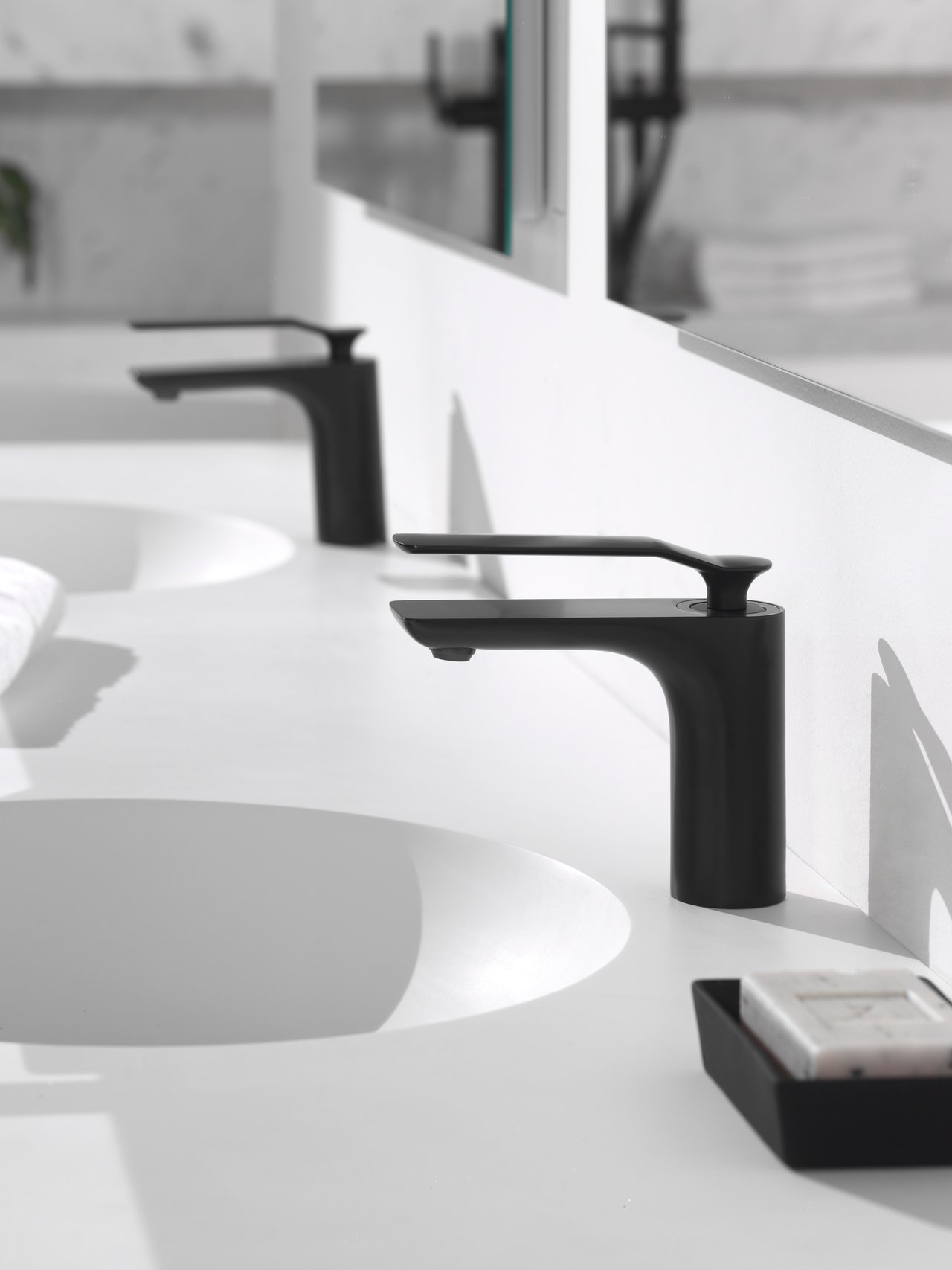 Blaufoss Expo Waschtisch-Armatur, schwarz matt