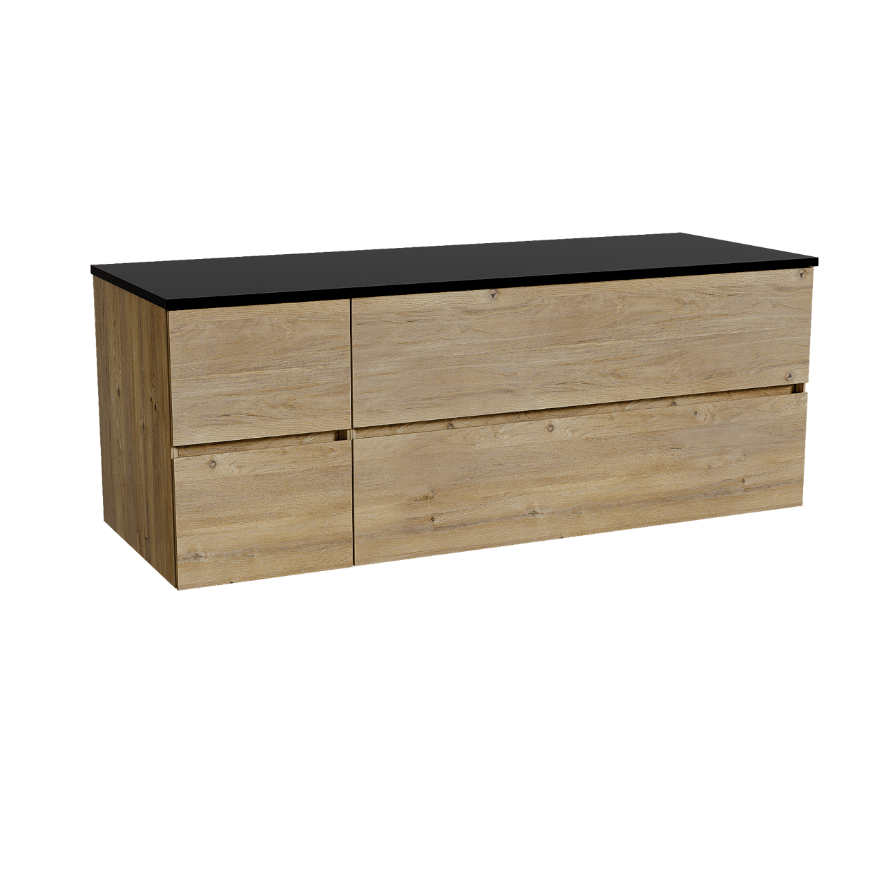 Storke Edge badkamermeubel met Panton wastafelblad voor waskom(men)