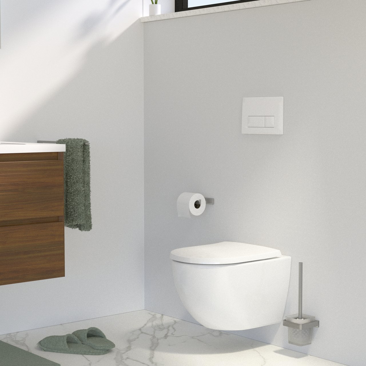 Luca Varess Finesso hangend toilet hoogglans wit randloos compact