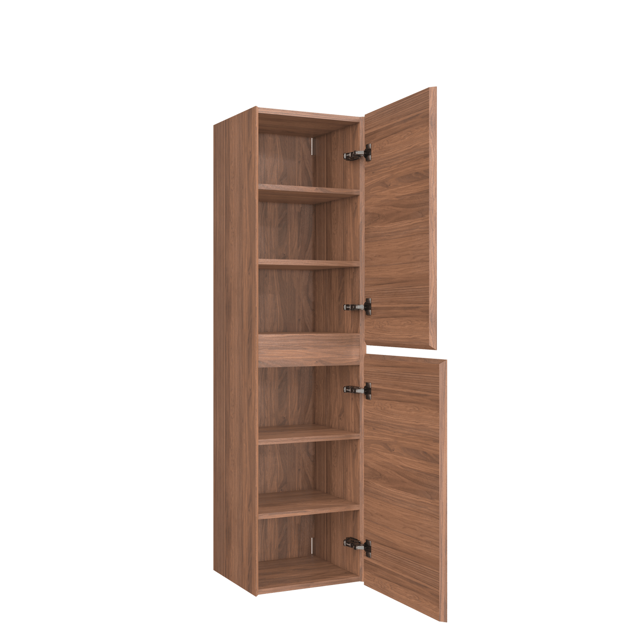 Balmani Mitra zwevend badkamerkast fineer notelaar 45 x 35 x 169 cm