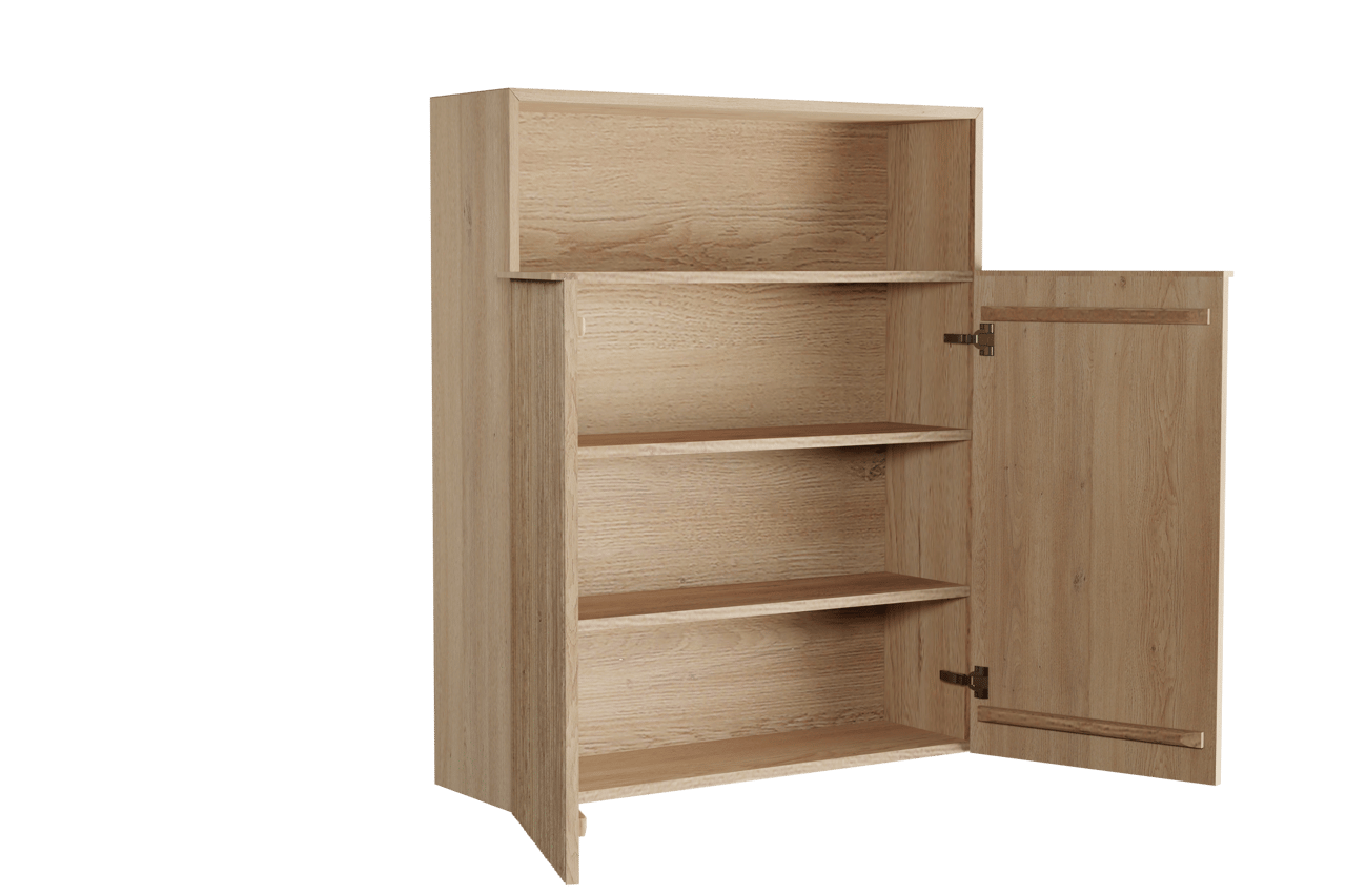 Balmani Forma zwevend badkamerkast natuur eik 100 x 30 x 120 cm vert. asym. groef