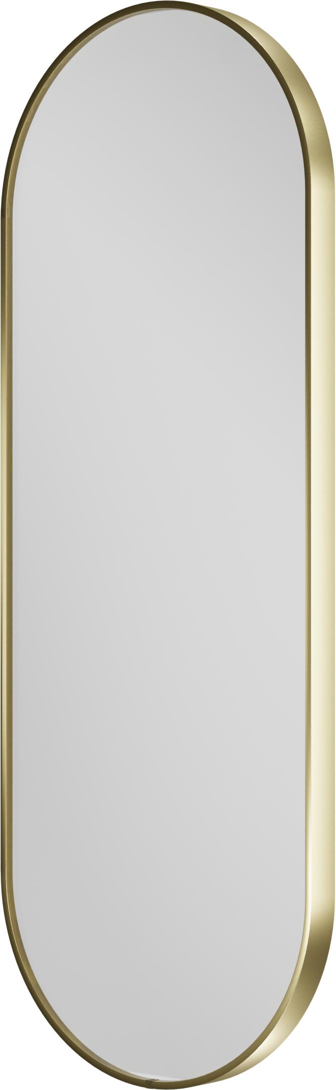 Balmani Secret oval Brushed Champagne Gold Badezimmerspiegel 45 x 120 cm mit Spiegelbeleuchtung und Anti-Beschlag Spiegelheizung