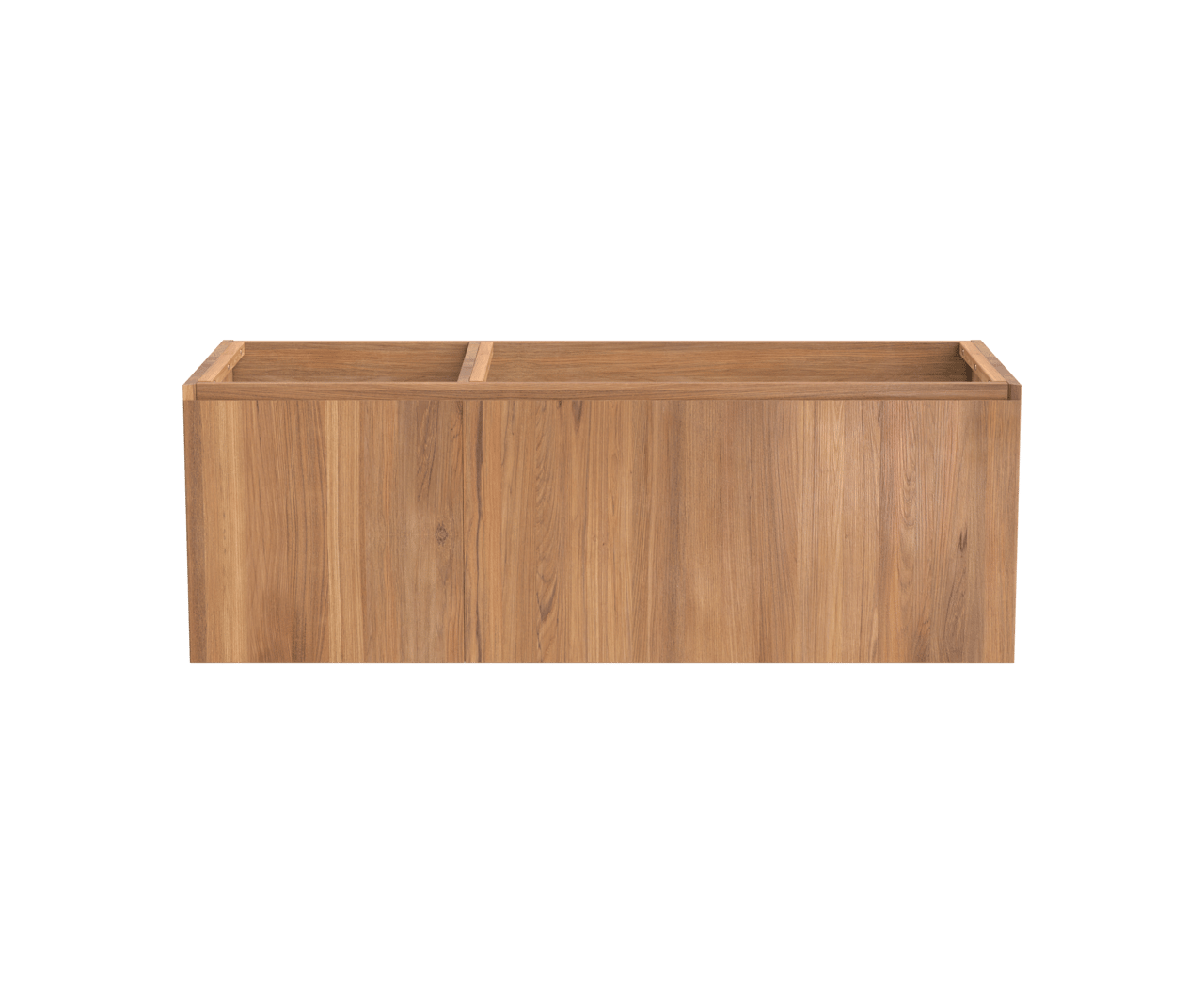 Balmani Idra zwevende wastafelonderkast 135 x 55 cm asymmetrisch rechts teakhout 4 lades