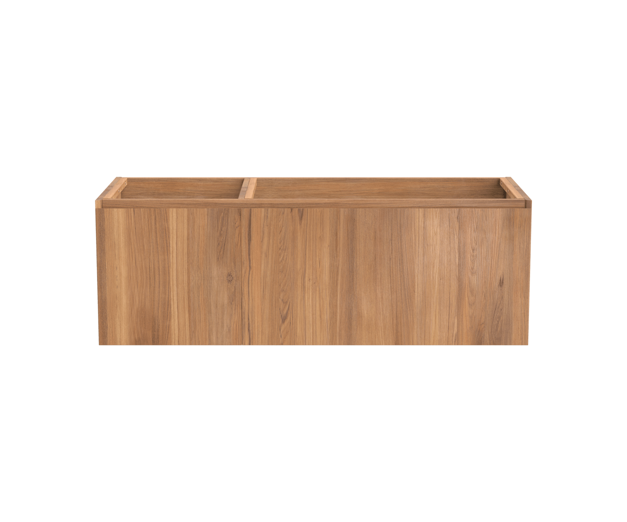 Balmani Idra zwevende wastafelonderkast 135 x 55 cm asymmetrisch rechts teak 4 lades