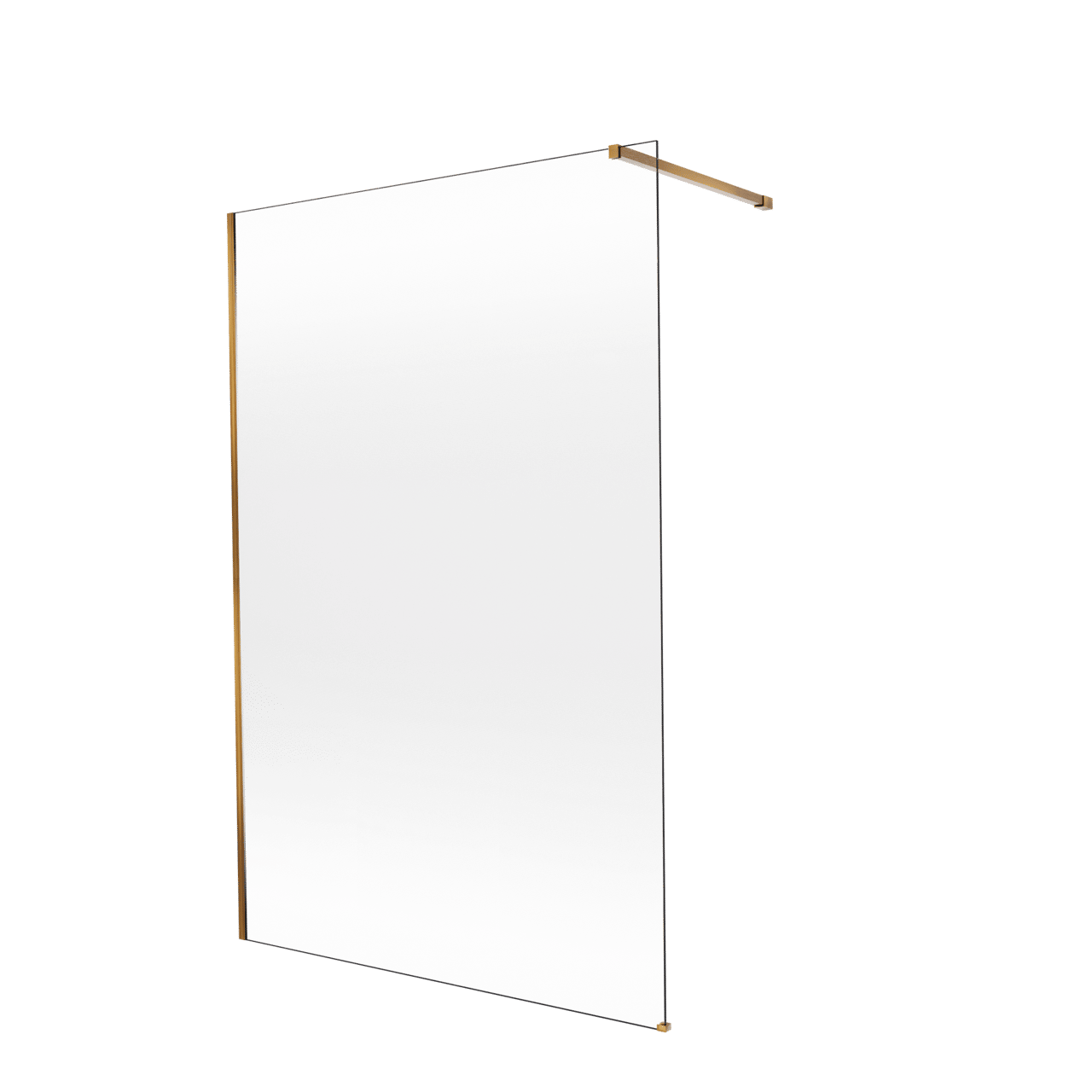 Balmani Modular Walk-In Dusche: 140 x 200 cm, Permafrost, inklusive Coating, Profil Brushed Rosegold
