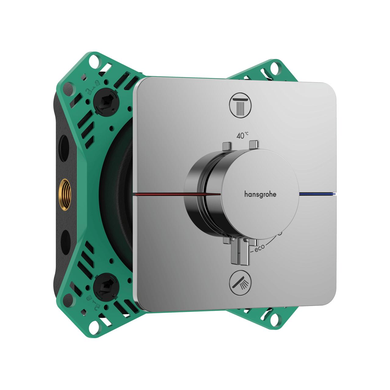 Hansgrohe Showerselect Comfort Q thermostat de douche encastré 2 évacuations chrome brillant