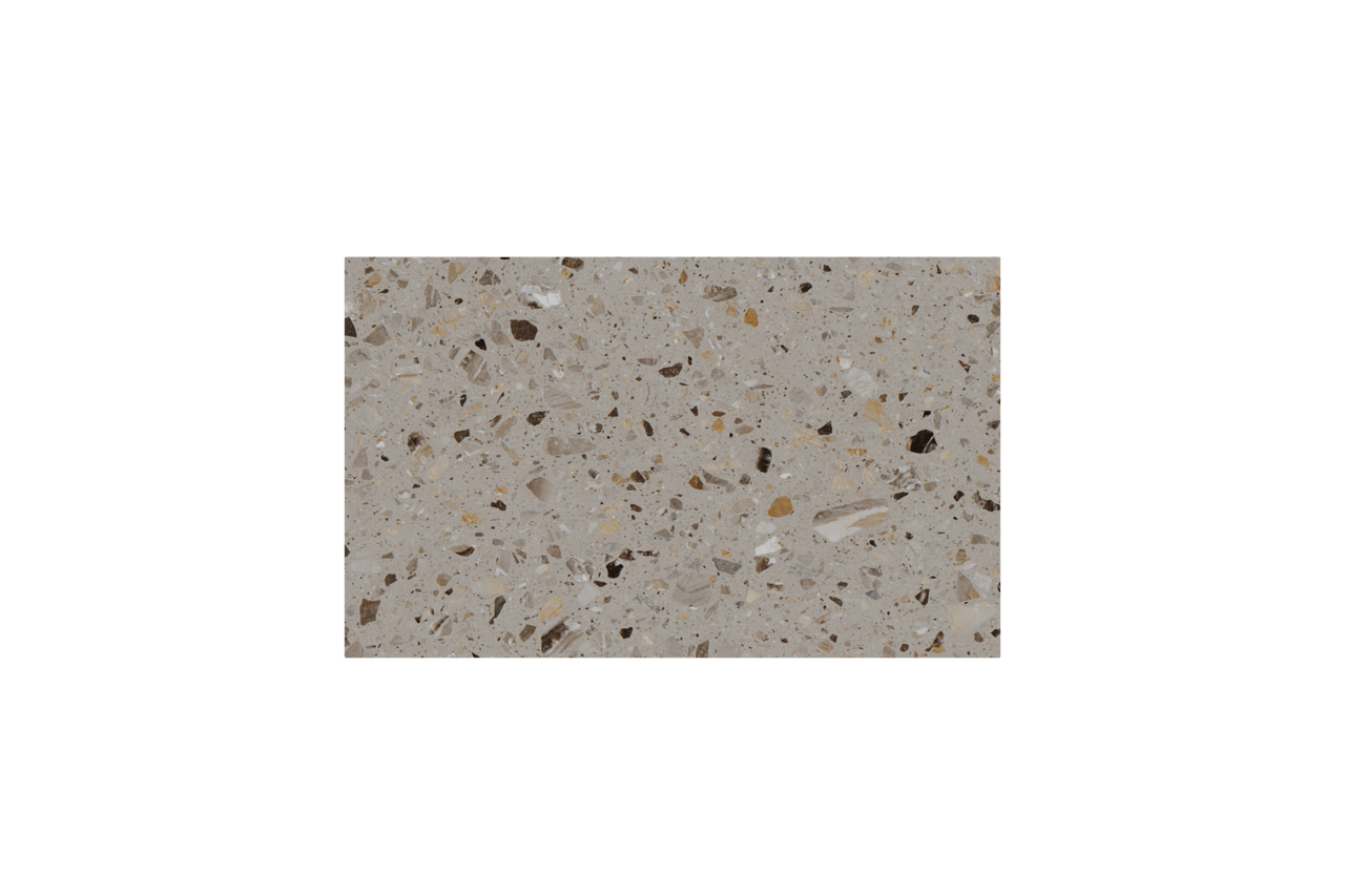 Balmani Stretto enkel wastafelblad greige terrazzo 90 x 55 cm