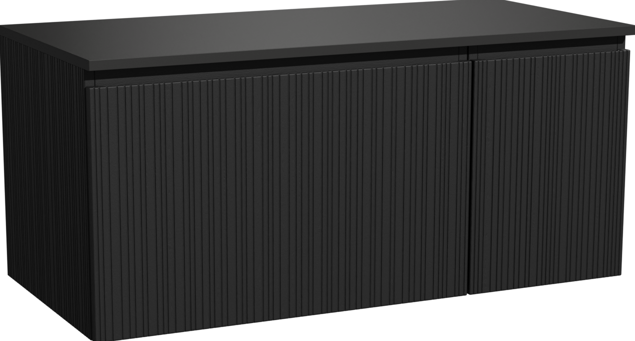 Storke Ribs badkamermeubel met Panton wastafelblad voor waskom(men)