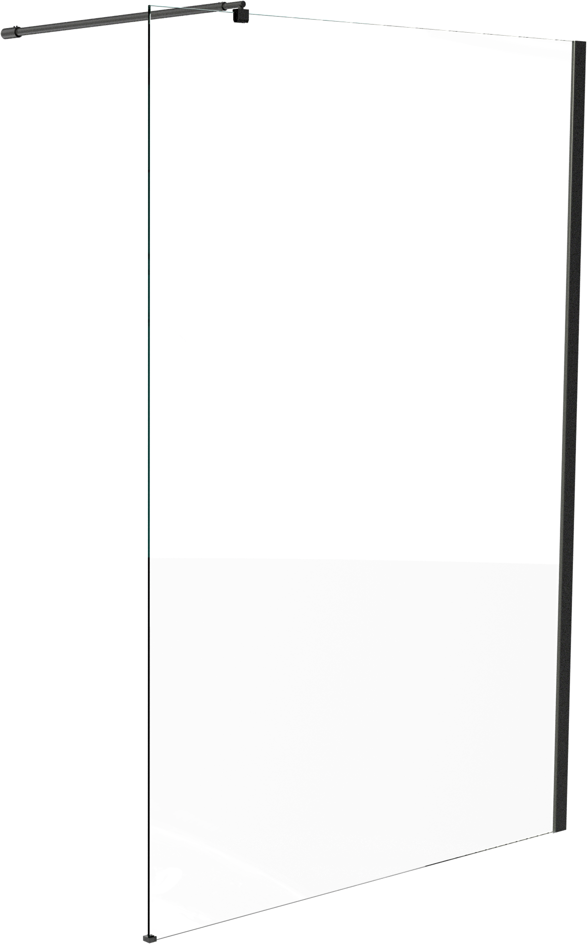 Linie Walk-In douche à l'italienne 120 x 200 cm verre transparent profil noir mat