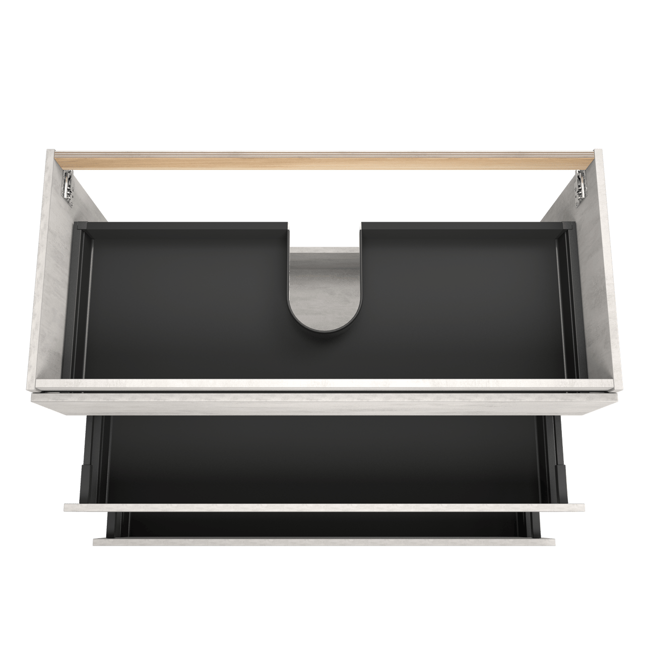 Balmani Lucida meuble sous-lavabo a poser 120 x 55 cm béton gris argent 3 tiroirs